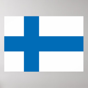 Póster Bandeira de Finlandia