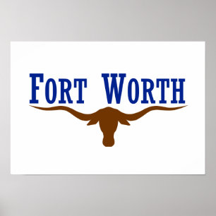 Póster Bandeira de Fort Worth