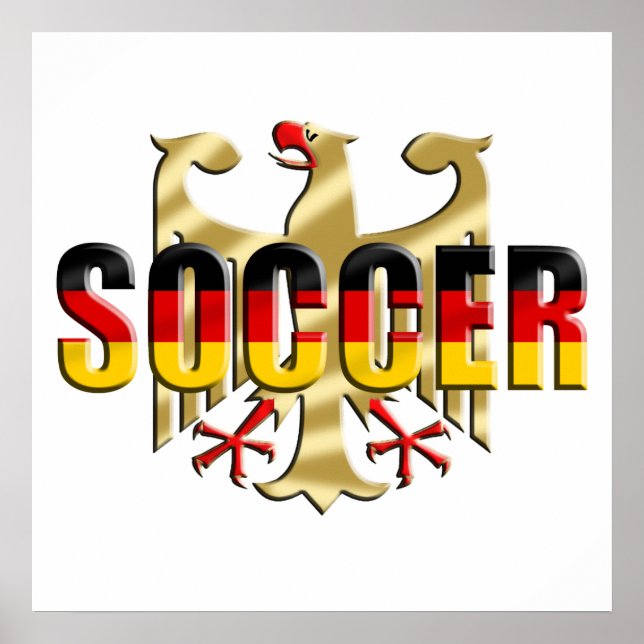 Poster Bandeira de futebol da Alemanha (Frente)