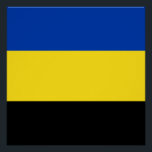 Póster Bandeira de Gelderland<br><div class="desc">Bandeira de Gelderland,  uma província dos Países Baixos. A bandeira é um tricolor horizontal de azul,  amarelo e preto. Suas cores se originam do casaco de braços de Gelderland que,  por sua vez,  se baseava no casaco de braços do Hertogdom Gelre.</div>
