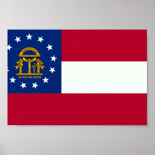 Póster Bandeira de Geórgia