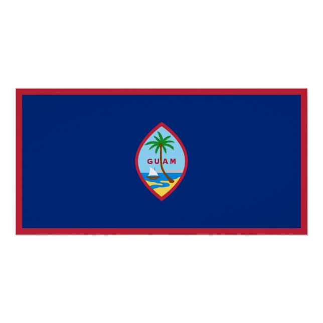 Póster Bandeira de Guam (Frente)