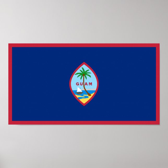 Poster Bandeira de Guam (Frente)