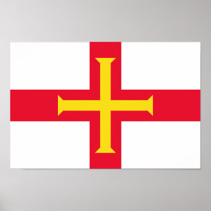 Poster Bandeira de Guernsey