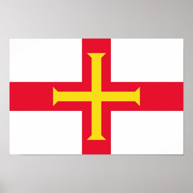 Poster Bandeira de Guernsey (Frente)