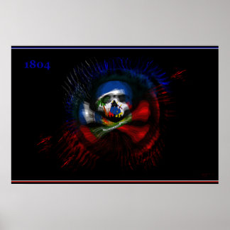 Póster Bandeira de Guerra do Haiti - DRAPO TOUSSAINT - Dr