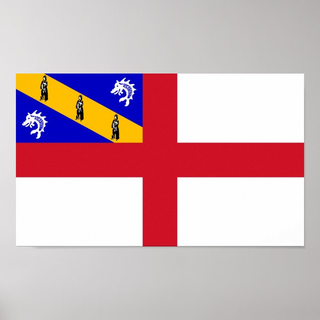 Poster Bandeira de Herm (Frente)