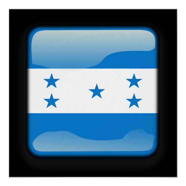 Póster Bandeira de Honduras (Frente)