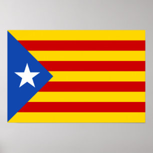 Poster Bandeira de Independência Catalã "L'Estelada Blava