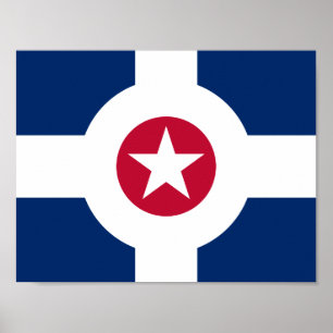 Póster Bandeira de Indianápolis, Indiana