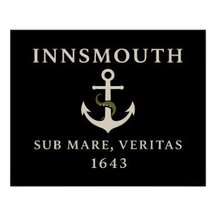Póster Bandeira de Innsmouth - "Sub Mare, Veritas" Est. 1
