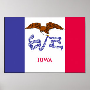 Poster Bandeira de Iowa