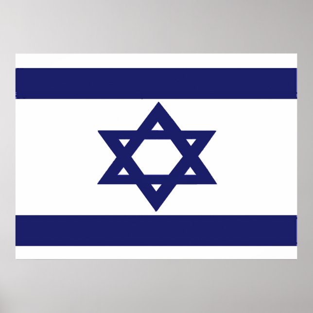 Póster Bandeira de Israel (Frente)