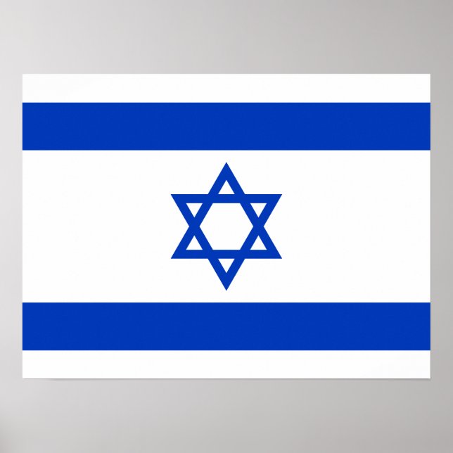 Poster Bandeira de Israel (Frente)