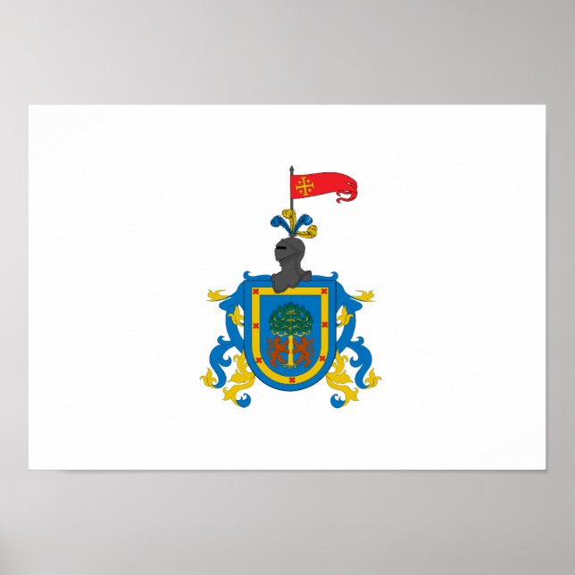 Póster Bandeira de Jalisco (heráldica) (Frente)