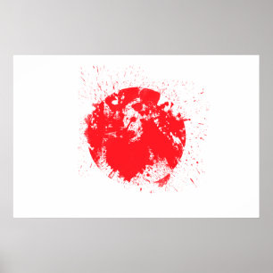 Poster Bandeira de Japão