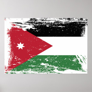 Póster Bandeira de Jordão do Grunge