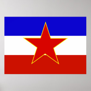 Poster Bandeira de Jugoslávia