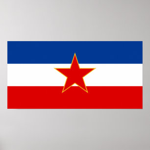 Póster Bandeira de Jugoslávia (1945-1992)