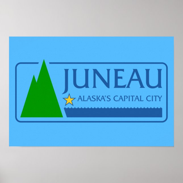 Póster Bandeira de Juneau, Alasca (Frente)