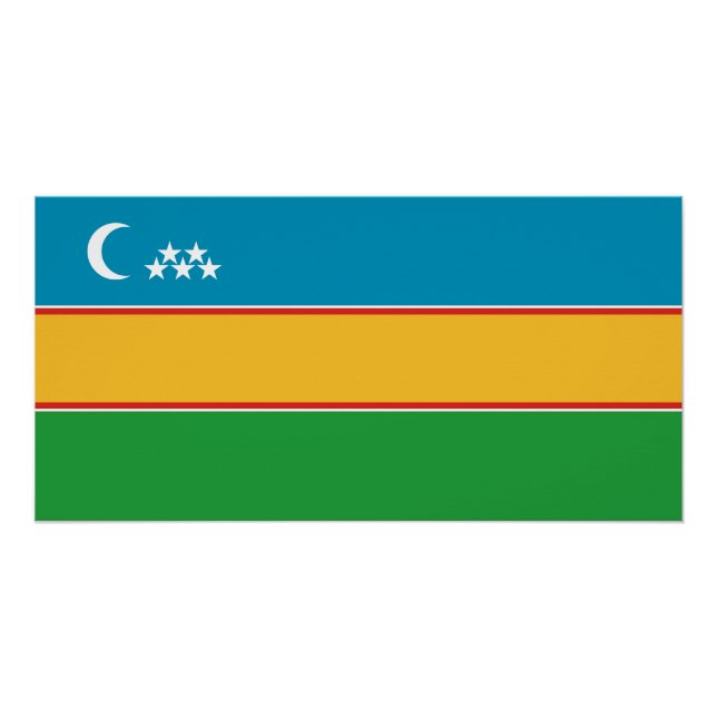 Póster Bandeira de Karakalpakstan (Frente)