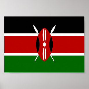 Poster Bandeira de Kenya