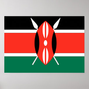 Póster Bandeira de Kenya
