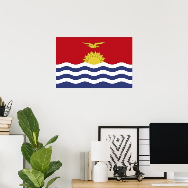 Poster bandeira de Kiribati (Escritório em casa)