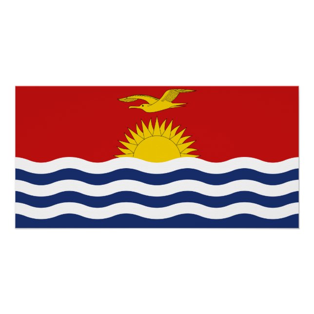 Póster Bandeira de Kiribati (Frente)