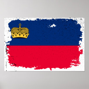Póster Bandeira de Liechtenstein
