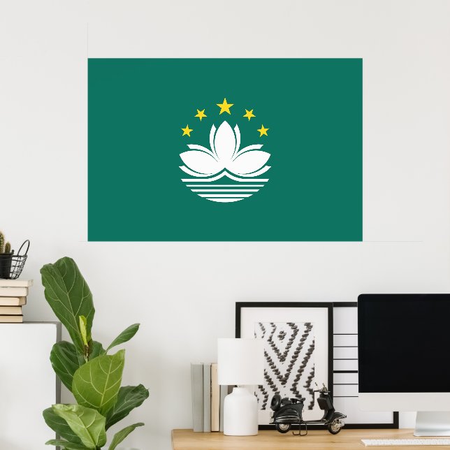 Poster Bandeira de Macau (Escritório em casa)