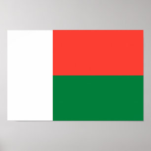 Poster Bandeira de Madagáscar