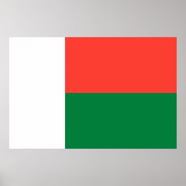 Poster Bandeira de Madagáscar (Frente)