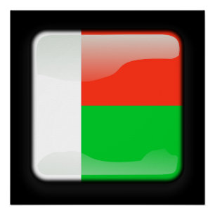 Póster Bandeira de Madagáscar