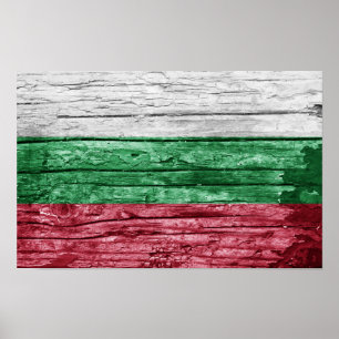 Poster bandeira de madeira búlgara