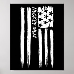 Poster Bandeira de Mãe de Hockey Esportiva Patriota EUA F