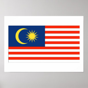 Póster Bandeira de Malaysia