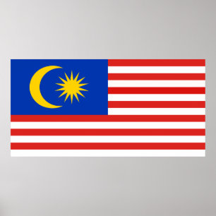 Póster Bandeira de Malaysia Jalur Gemilang