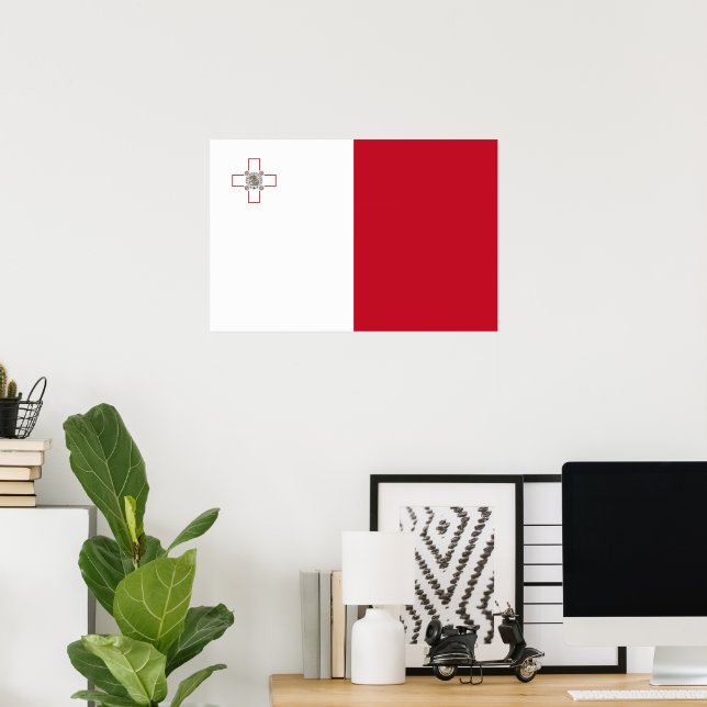 Poster Bandeira de Malta (Escritório em casa)