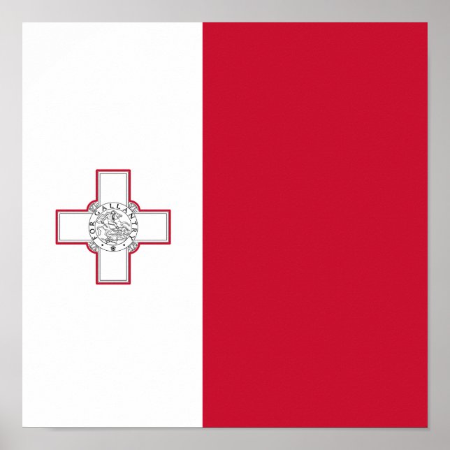 Poster Bandeira de Malta (Frente)