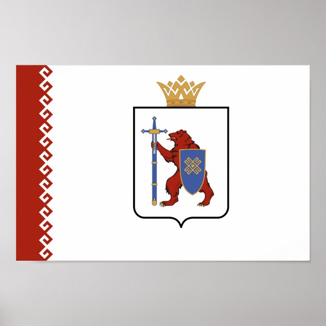 Poster Bandeira de Mari El (Frente)