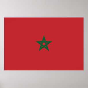 Poster Bandeira de Marrocos
