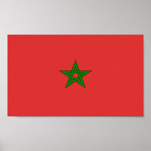 Poster Bandeira de Marrocos
