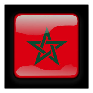 Póster Bandeira de Marrocos