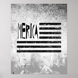 Poster Bandeira de Merica