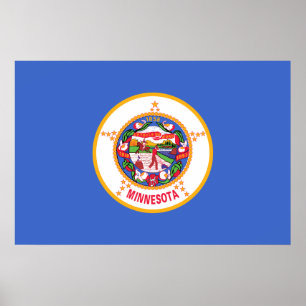 Póster Bandeira de Minnesota, os Estados Unidos