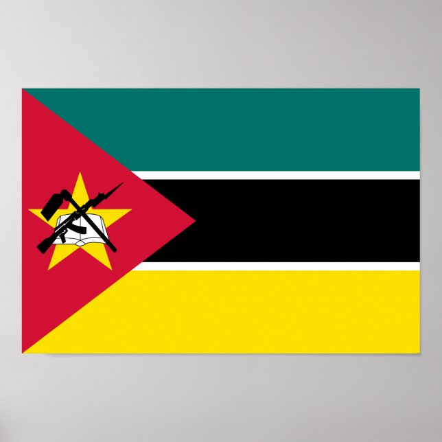 Poster Bandeira de Moçambique (Frente)