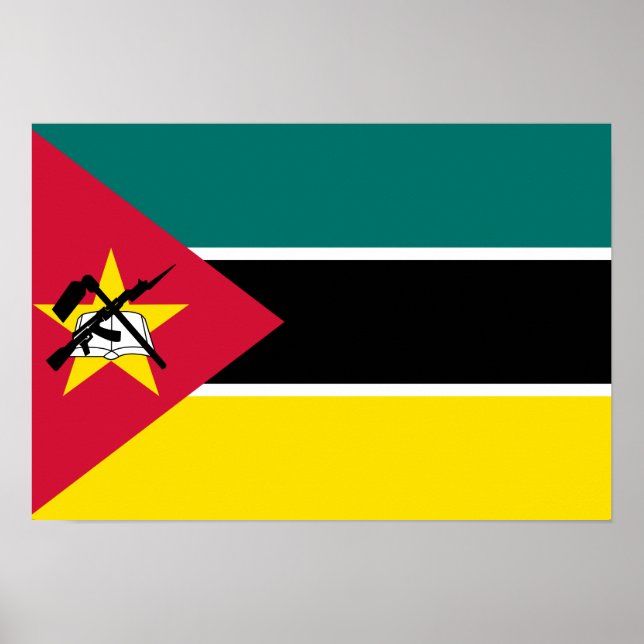 Póster Bandeira de Moçambique (Frente)