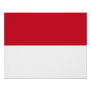 Póster Bandeira de Mônaco