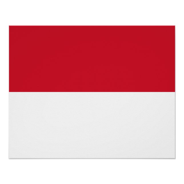 Póster Bandeira de Mônaco (Frente)